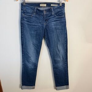 Y2K Guess Nicole Cigarette Ankle Jeans Size 26 Dark Wash Low Rise